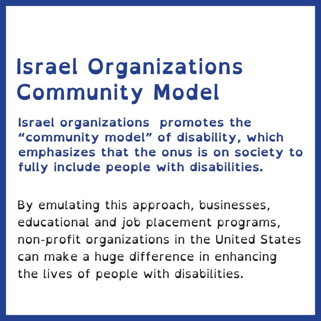 Israel organizations community model as a model of inclusion. 