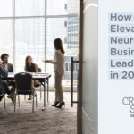 On the left of this graphic is an image of employees conducting a meeting in an office space. Four people are seated at a table and directing their attention to a woman standing at the head of the table speaking. On the right of the graphic is a light blue background with text that reads "How to Elevate Neurodiverse Business Leadership in 2025". At the bottom of the text is the Creative Spirit logo and #HireDifferent.